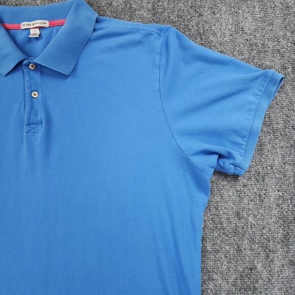 Peter Millar Shirt Mens XL Blue Polo Short Sleeve Performance Stretch Casual - Picture 11 of 13